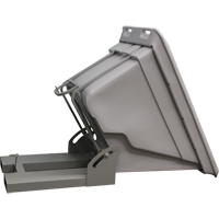 Self Dumping Hopper, Polyethylene, 1 cu.yd., Grey Quali-T-Solutions