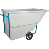 Chariot basculeur en acier, Poly&eacute;thyl&egrave;ne, 1,1 vg³, Capacit&eacute; de charge de 1250 lb Quali-T-Solutions