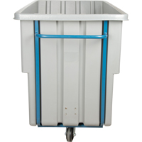Chariot basculeur en acier, Poly&eacute;thyl&egrave;ne, 1,1 vg³, Capacit&eacute; de charge de 1250 lb Quali-T-Solutions