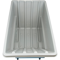 Chariot basculeur en acier, Poly&eacute;thyl&egrave;ne, 1,1 vg³, Capacit&eacute; de charge de 1250 lb Quali-T-Solutions