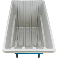 Chariot basculeur en acier, Poly&eacute;thyl&egrave;ne, 1,1 vg³, Capacit&eacute; de charge de 2000 lb Quali-T-Solutions