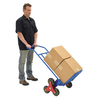 Stair Climbing Hand Truck, Steel Frame, 24" W x 45-3/4" H, 300 lbs. Capacity Quali-T-Solutions