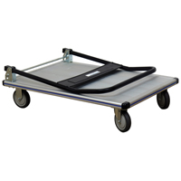 Chariot &agrave; plateforme avec poign&eacute;e pliante, Aluminium, 550 lb, 35-1/2" lo x 24" la, Hauteur 35-1/2" Quali-T-Solutions