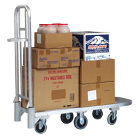 Chariot en aluminium pour marchandise, 20" la x 55-1/4" lo, 1200 lb cap, Roues Polyur&eacute;thane Quali-T-Solutions