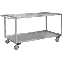 Chariot avec tablettes de calibre industriel, 2 Tiers, 18-1/8" la x 42" h x 35" p, Capacit&eacute; 1200 lb Quali-T-Solutions