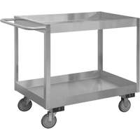 Chariot avec tablettes de calibre industriel, 2 Tiers, 18-1/8" la x 35" h x 36" p, Capacit&eacute; 1200 lb Quali-T-Solutions