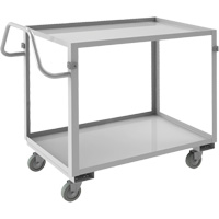 Chariot avec tablettes de calibre industriel, 2 Tiers, 22-1/2" la x 36-1/2" h x 42-7/16" p, Capacit&eacute; 600 lb Quali-T-Solutions