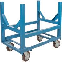 Pipe & Bar Cradle Truck, 36" L x 24" W x 34" H, 2500 lbs. Capacity, Polyurethane Wheels Quali-T-Solutions