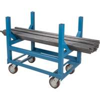 Pipe & Bar Cradle Truck, 36" L x 24" W x 34" H, 2500 lbs. Capacity, Polyurethane Wheels Quali-T-Solutions