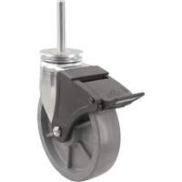 Roulette Emaxx Envirothane, Pivotant avec frein, Diam&egrave;tre 8" (203,2 mm), Capacit&eacute; 1200 lb (544,3 kg) Quali-T-Solutions