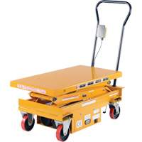 DC Powered Hydraulic Scissor Lift Elevating Cart, Steel, 39-3/4" L x 20-1/2" W, 1000 lbs. Capacity Quali-T-Solutions