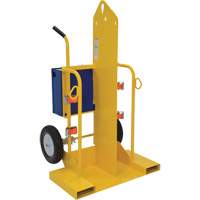 Chariot pour chalumeau et bouteille &agrave; gaz, Roues Rempli de mousse, Base de 24" la x 19-1/2" lo, 500 lb Quali-T-Solutions