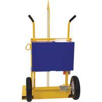 Chariot pour chalumeau et bouteille &agrave; gaz, Roues Rempli de mousse, Base de 24" la x 19-1/2" lo, 500 lb Quali-T-Solutions