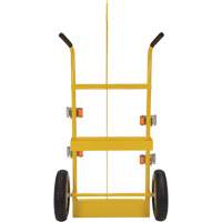Chariot pour chalumeau et bouteille &agrave; gaz, Roues Rempli de mousse, Base de 23-13/16" la x 22-13/16" lo, 500 lb Quali-T-Solutions