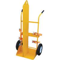 Chariot pour chalumeau et bouteille &agrave; gaz, Roues Rempli de mousse, Base de 23-1/8" la x 22-13/16" lo, 500 lb Quali-T-Solutions
