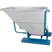 Self-Dumping Hopper, Polyethylene, 5/8 cu.yd., Grey Quali-T-Solutions