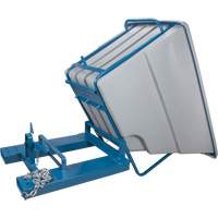 Self-Dumping Hopper, Polyethylene, 1-1/10 cu.yd, Grey Quali-T-Solutions