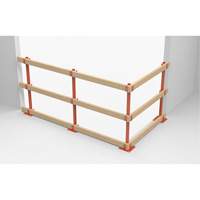 Poteaux temporaires ProGuards pour barri&egrave;re de s&eacute;curit&eacute;, 8" la x 39" h, Orange Quali-T-Solutions