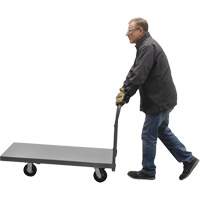 Chariot &agrave; plateforme, 48" lo x 24" la x Capacit&eacute; 2000 lb, Roues en Caoutchouc Quali-T-Solutions