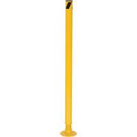 Borne de protection &agrave; ressort, Acier, 42" h x 2-1/8" la, Jaune Quali-T-Solutions