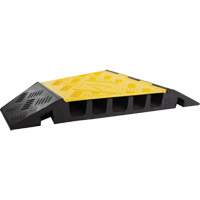 Protecteur de c&acirc;ble tourne-&agrave;-gauche robuste Powerhouse, 5 canaux, 12" lo x 19,75" la x 2,25" h Quali-T-Solutions