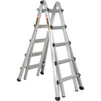 Telescoping Multi-Position Ladder, Aluminum, 300 lbs., CSA Grade 1A Quali-T-Solutions