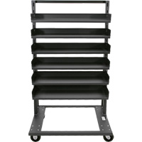 Chariot &agrave; cadre en A robuste &agrave; un c&ocirc;t&eacute; avec 6 plateaux, 38" x 25" x 63", Capacit&eacute; 2500 lb Quali-T-Solutions