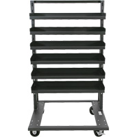 Chariot &agrave; cadre en A robuste &agrave; un c&ocirc;t&eacute; avec 6 plateaux &agrave; rebords, 38" x 25" x 63", Capacit&eacute; 2500 lb Quali-T-Solutions