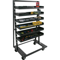 Chariot &agrave; cadre en A robuste &agrave; un c&ocirc;t&eacute; avec 6 plateaux &agrave; rebords, 38" x 25" x 63", Capacit&eacute; 2500 lb Quali-T-Solutions