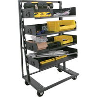 Chariot &agrave; cadre en A robuste &agrave; un c&ocirc;t&eacute; avec 4 grands plateaux, 38" x 25" x 63", Capacit&eacute; 2500 lb Quali-T-Solutions