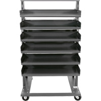 Chariot &agrave; cadre en A robuste &agrave; deux c&ocirc;t&eacute;s avec 12 plateaux, 38" x 30" x 63", Capacit&eacute; 2500 lb Quali-T-Solutions
