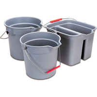 Seau Brute, Capacit&eacute; de 3.5 gal. US (14 pintes), Gris Quali-T-Solutions