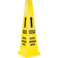 C&ocirc;nes de d&eacute;viation  People Working Above , Anglais avec pictogramme Quali-T-Solutions