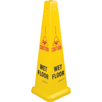 C&ocirc;nes de d&eacute;viation  Wet Floor , Anglais avec pictogramme Quali-T-Solutions