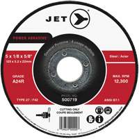 Power Abrasive Cut-Off Wheel, 4-1/2" x 1/8", 7/8" Arbor, Type 27, 13300 RPM Quali-T-Solutions