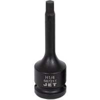 Impact Bit Socket, Hex, 1/4" x 3" L, 1/2" Drive Quali-T-Solutions