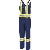 6615T Safety Coveralls, Poly-Cotton, 48 (Tall), Navy Blue Quali-T-Solutions