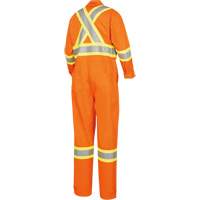 5555 High Visibility FR Rated & Arc Rated Safety Coveralls, Size 36, High Visibility Orange, 11 cal/cm² Quali-T-Solutions