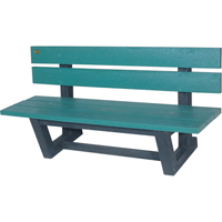 Bancs de parc d'ext&eacute;rieur, Plastique recycl&eacute;, 60" lo x 22-13/16" la x 29-13/16" h, Vert Quali-T-Solutions