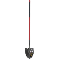 Pro Round Point Shovel, Tempered Steel Blade, Fibreglass, Straight Handle Quali-T-Solutions