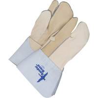 Gants &agrave; trois doigts en cuir, Cuir fleur de vache, Taille 11 Quali-T-Solutions