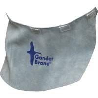 Gander Brand Split Leather Welding Helmet Bib, Pearl Grey Quali-T-Solutions