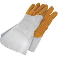 Gants de soudage &agrave; l'arc TIG en cuir de daim retourn&eacute; Gander Brand, Cuir fleur de daim, Taille 10 Quali-T-Solutions
