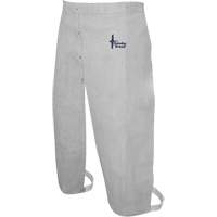 Leather Welding Apron, Split-Leg Waist, 32" L, Pearl Grey Quali-T-Solutions