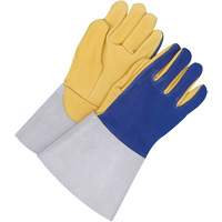 Gants pour soudeur TIG avec poignet de 5,5", Cuir fleur de daim, Taille 10 Quali-T-Solutions