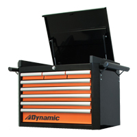 Coffre &agrave; outils sup&eacute;rieur, 28" la, 8 tiroirs, Noir/Orange Quali-T-Solutions