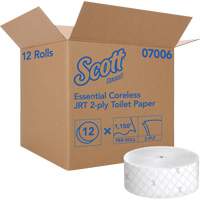 Papier hygi&eacute;nique Scott Essential, Rouleau G&eacute;ant/Sans rouleau central, 2 Pli, Longueur 1150', Blanc Quali-T-Solutions
