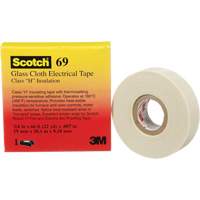 Scotch&reg; Glass Cloth Tape, 19 mm (3/4") W x 20 m (66') L, 7 mils, White Quali-T-Solutions