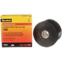 Scotch&reg; Professional Grade Linerless Rubber Splicing Tape, 50.8 mm (2") W x 9 m (30') L, 30 mils, Black Quali-T-Solutions