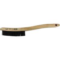 Brosse &agrave; r&eacute;curer &agrave; manche courb&eacute;, Acier, 3 x 19 rangs de fils, Longueur 13-3/4" Quali-T-Solutions